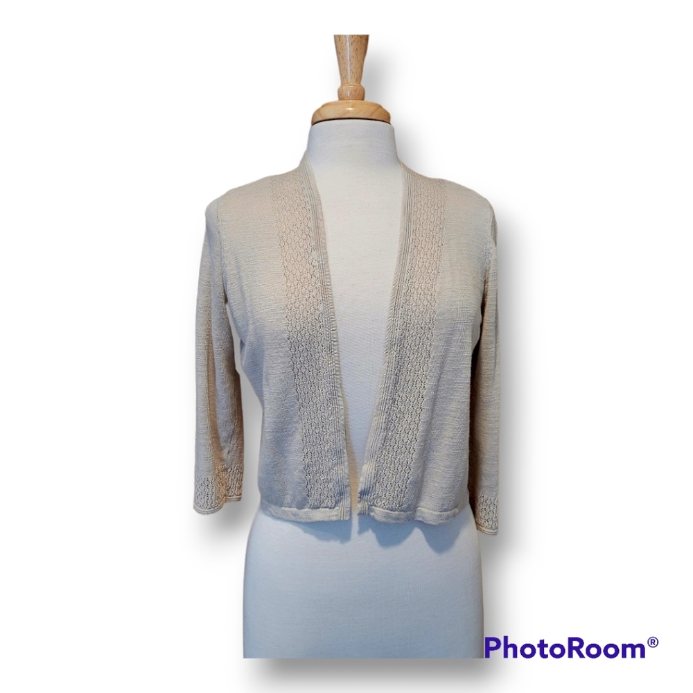 Charter Club Bolero Style Open Front Sweater. Size P/M